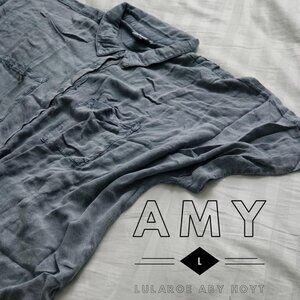New With Tags LuLaRoe Amy Shirt Button Up Collar L | 12-14